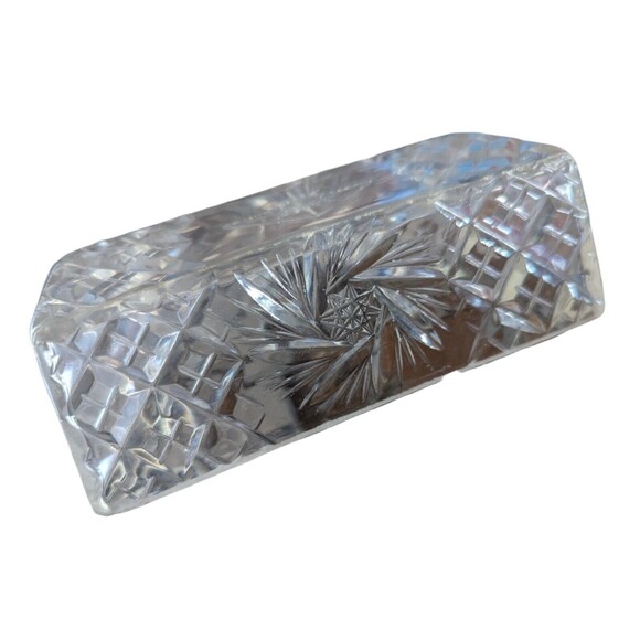 Hard Plastic Starburst Butter Dish Keeper Tray Server Lid Diamond Vintage 70s - Picture 4 of 6